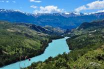 O visual absolutamente maravilhoso, com cara de cartão postal, do rio Baker, região de Cochrane, na Carretera Austral, no sul do Chile